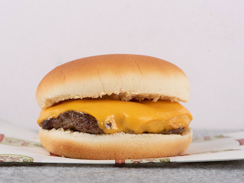 Beef Burger With Cheese Sandwich