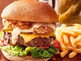 Burger Sandwich With Cheese And Egg