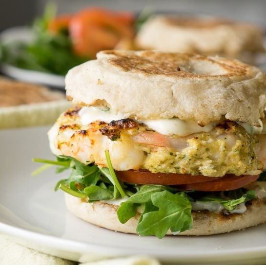 Chicken Burger With Eggs Sandwich