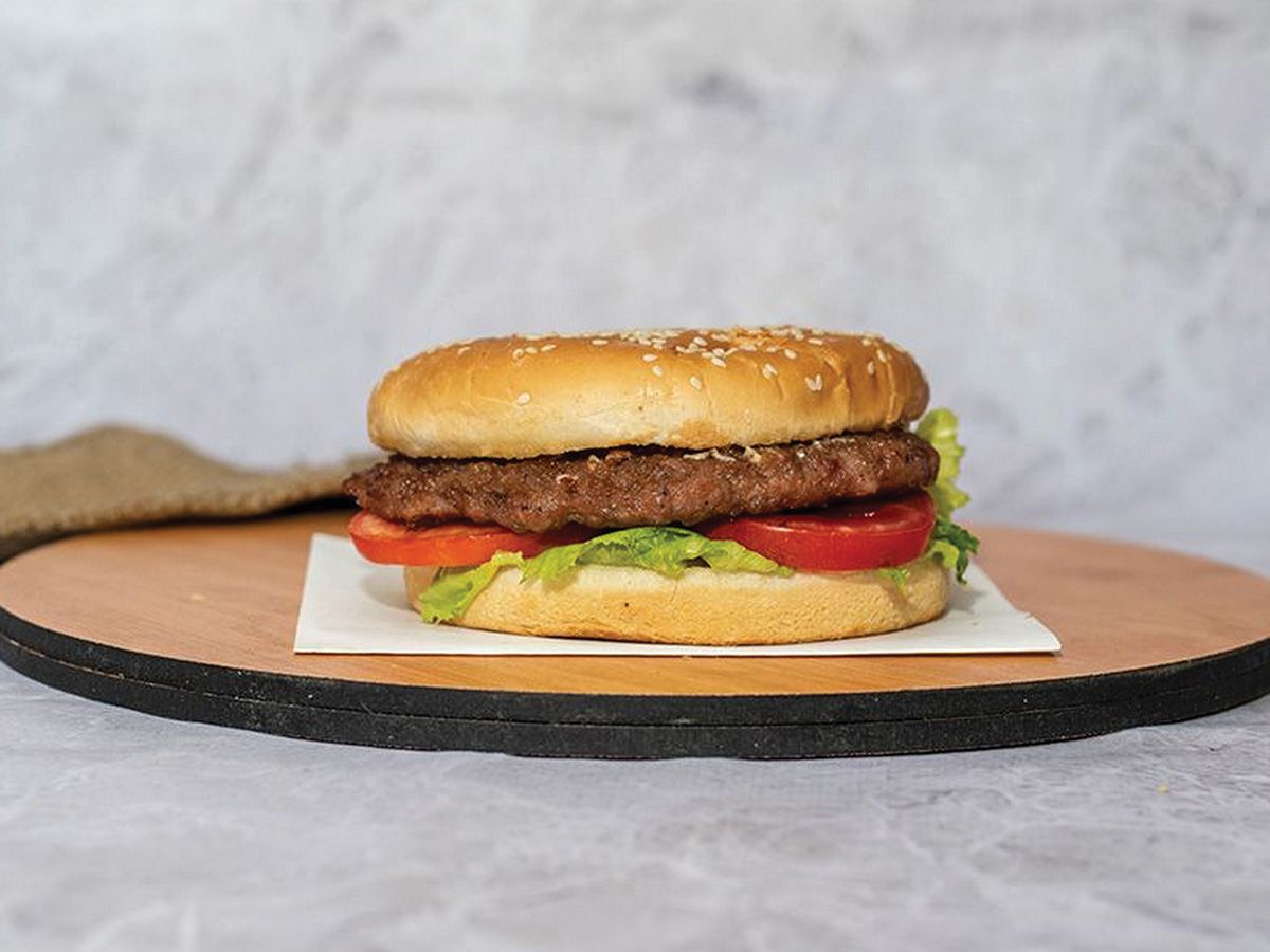Plain burger sandwich