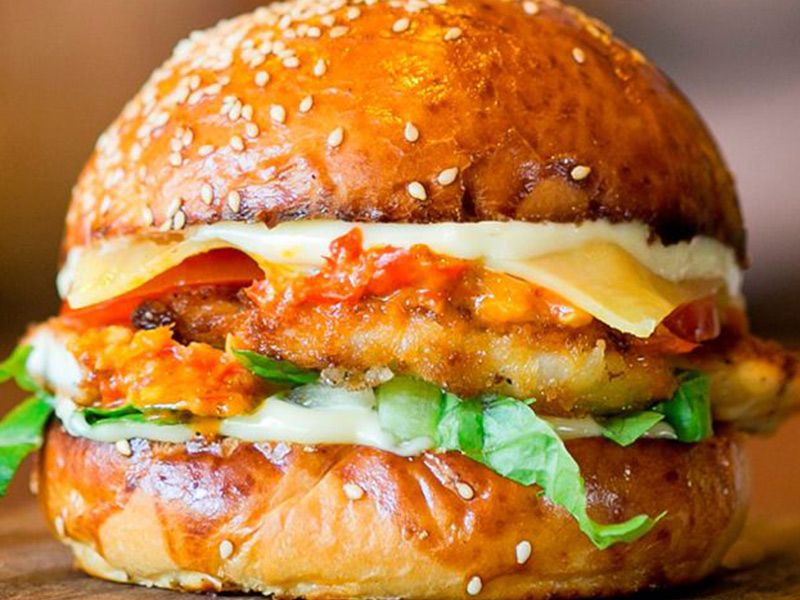 Cheese Chicken Burger Sandwich