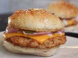Chicken burger with cheddar