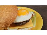 Beef Burger With Eggs Sandwich