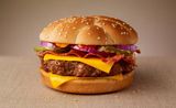 Beef Burger With Cheese Sandwich