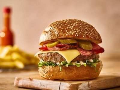 Beef Bacon Burger Sandwich