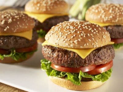 Beef Burger With Cheese Sandwich