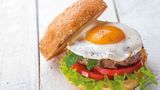 Burger With Eggs Sandwich