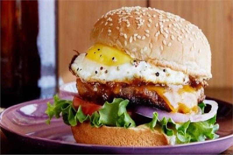 Burger With Eggs Sandwich