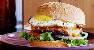 Jumbo Burger With Eggs And Cheese Sandwich