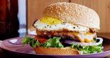 Jumbo Burger With Eggs And Cheese Sandwich
