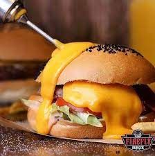 Burger sandwich with cheese