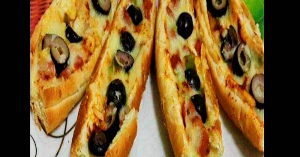 Pastrami With Cheese And Olives Sandwich