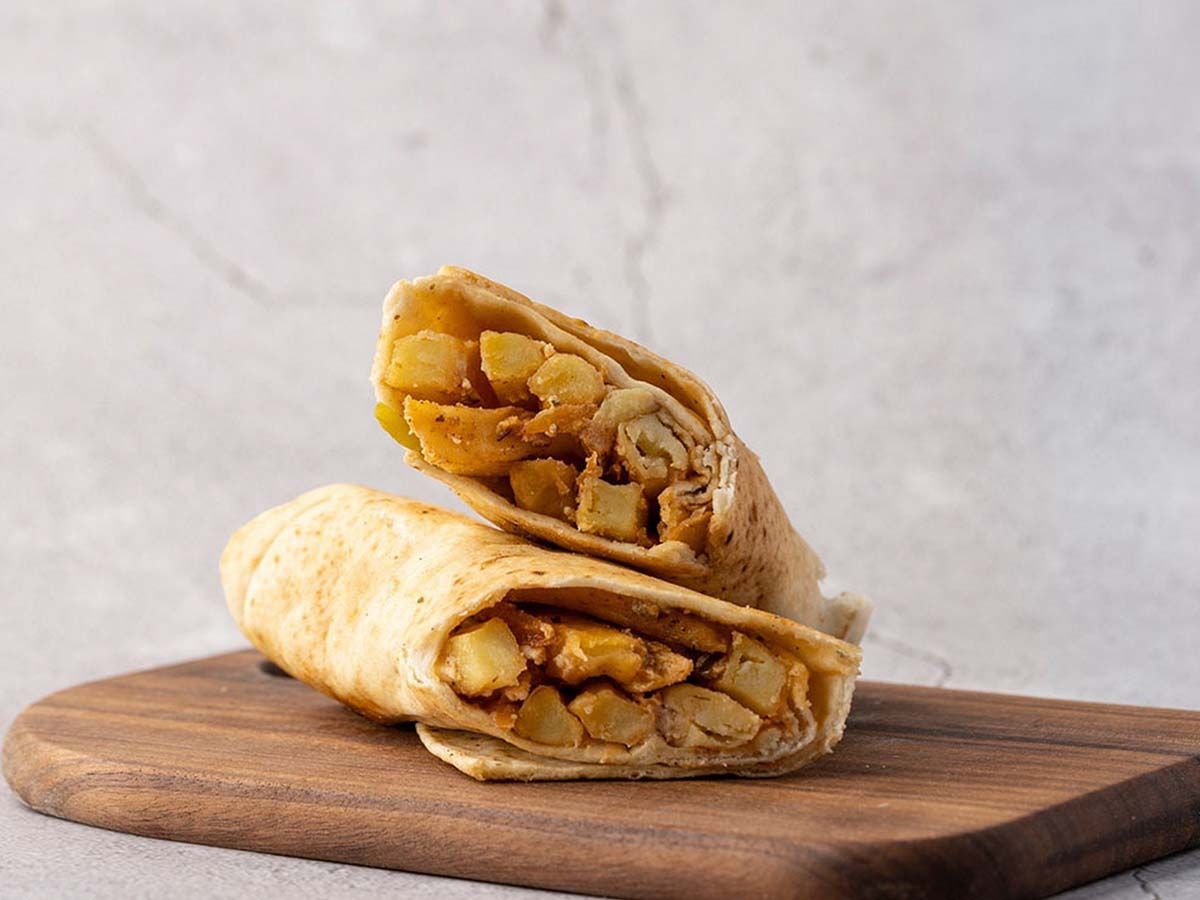 French fries wrap sandwich
