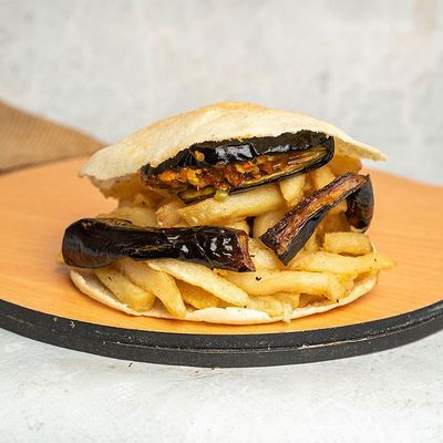 Eggplant Potato Sticks Sandwich