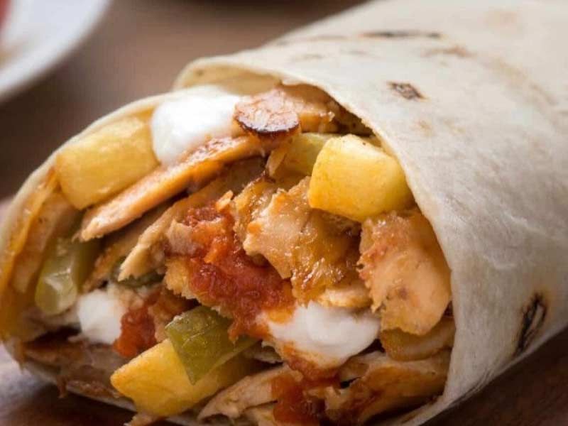 French Fries With Boiled Eggs Sandwich