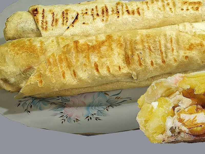 French Fries Sandwich With Cheddar Cheese