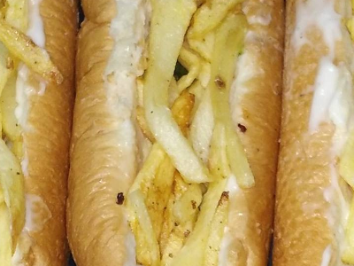 French Fries With Mozzarella Cheese Sandwich