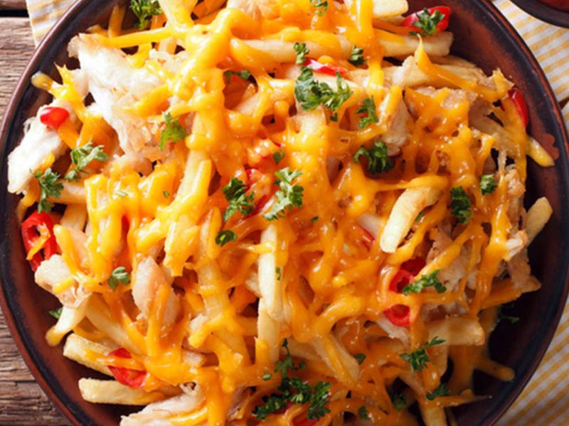 French Fries With Roumi Cheese Sandwich