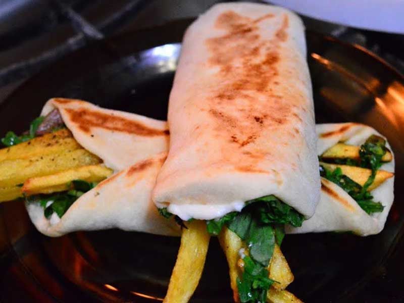 French Fries With Cheese Sandwich