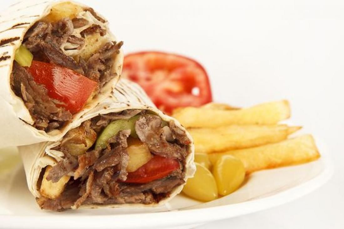 French Fries With Grilled Oriental Sausage Sandwich