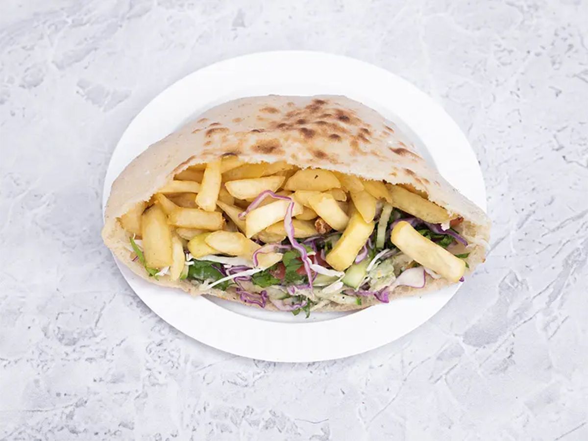 Sesame paste and salad potatoes sandwich