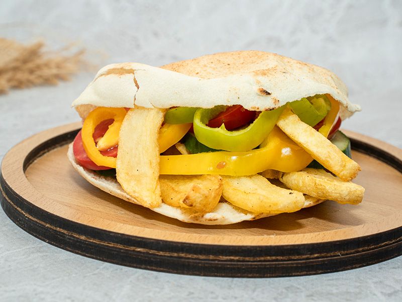 French Fries With Taamia Sandwich