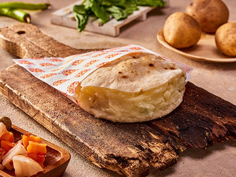 Mashed Potato Roll With Fried Eggs