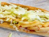 french fries with eggs sandwich