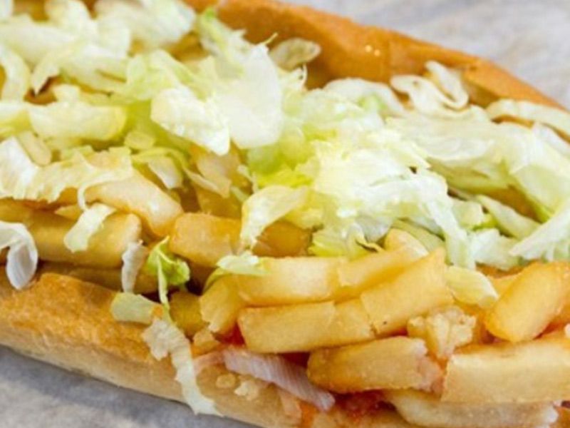 French Fries With Cheese Sandwich