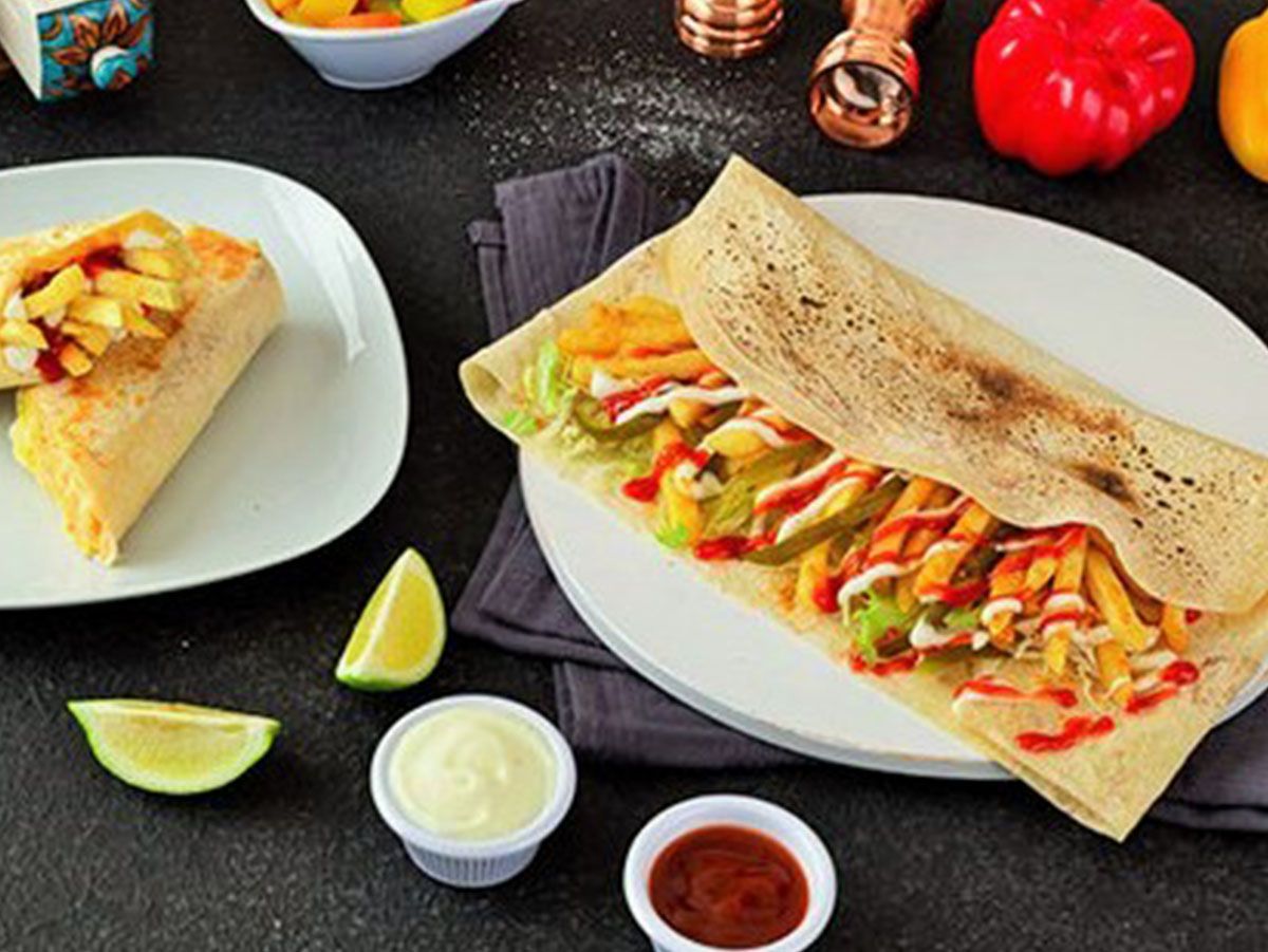 French Fries Saj Sandwich