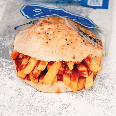 Potatoes With Ketchup Sandwich