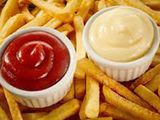 French Fries With Ketchup And Mayonnaise Sandwich