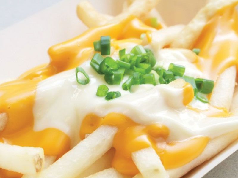 French Fries With Mix Cheese Sandwich