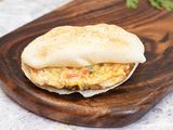 Mashed omelette sandwich