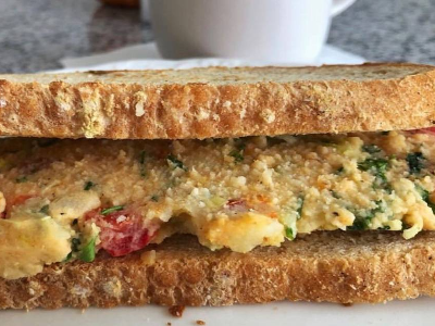 Mashed Potato With Butter Sandwich