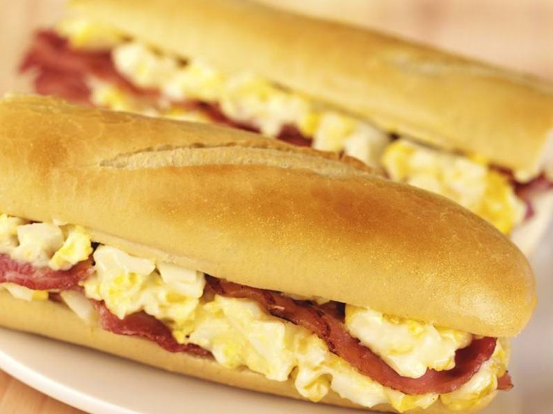 Spanish Eggs with Pastrami Sandwich
