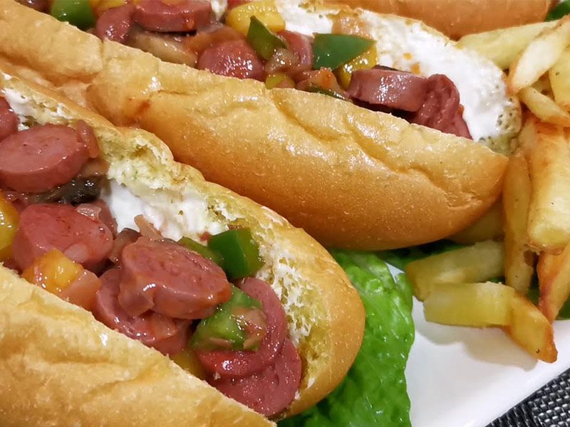 Egg With Oriental Sausage Sandwich