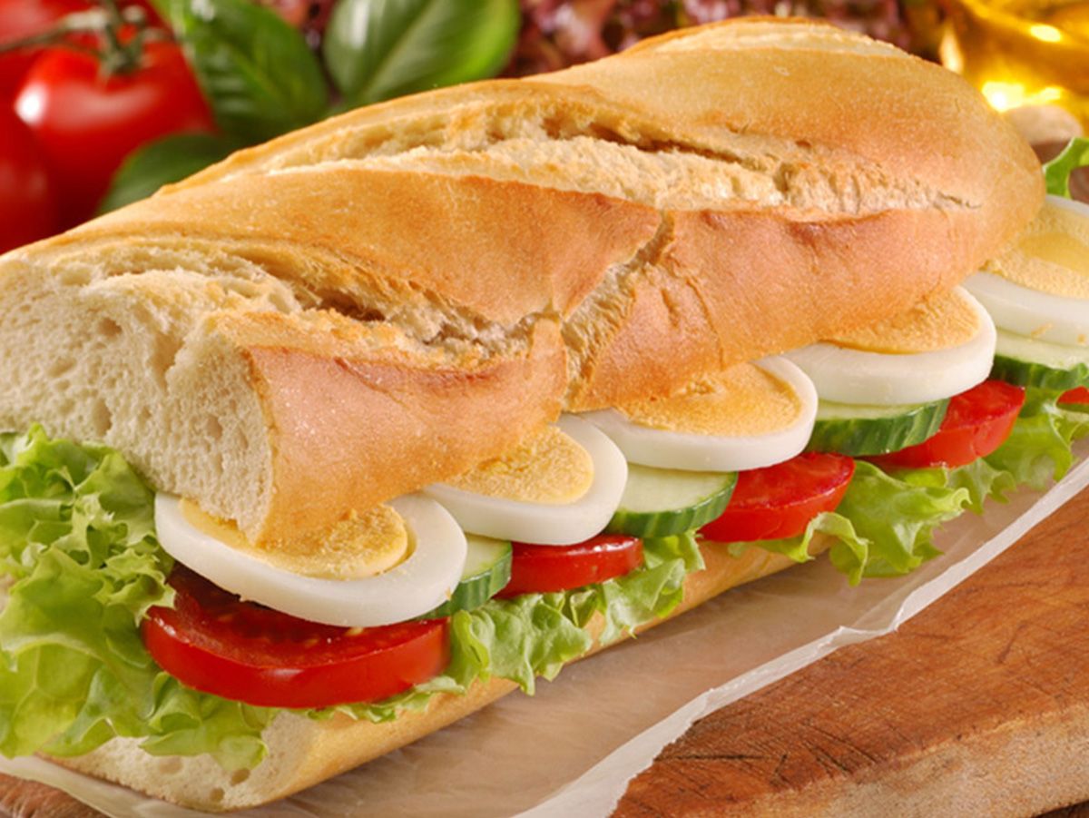 Boiled eggs sandwich
