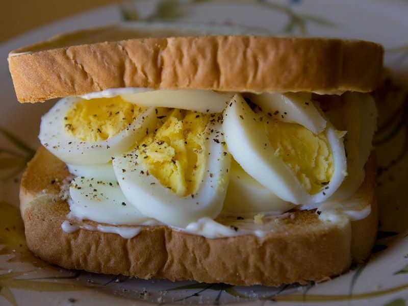 Boiled Eggs Sandwich