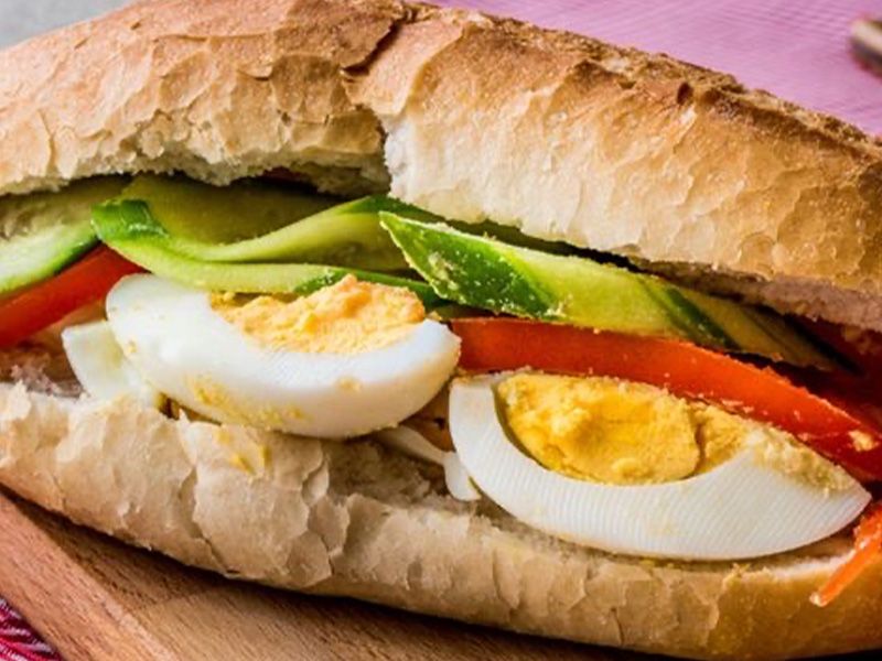 Boiled Eggs Sandwich