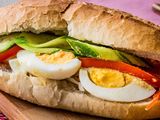 Boiled Egg With Butter Sandwich