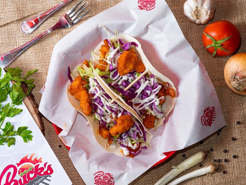 Spicy Buffalo Chicken Tacos Sandwich