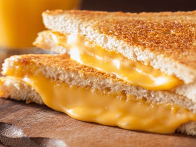 Fried Cheddar Cheese Sandwich