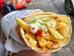 Syrian Fried Cheese With French Fries Sandwich