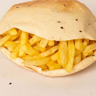 Fried Cheese with Fries Sandwich
