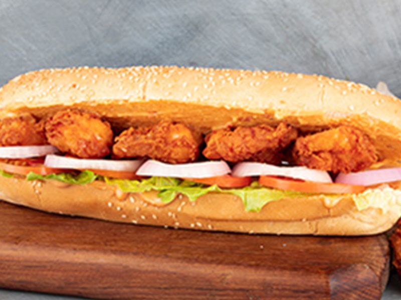 Shrimp With Mozzarella Cheese Sandwich