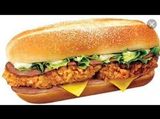 Chicken Pane With French Fries Sandwich