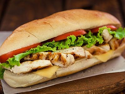 Grilled Chicken With Barbecue Sauce Sandwich