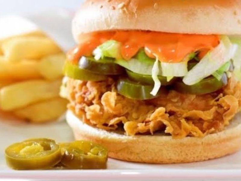 Double Zinger Round Sandwich