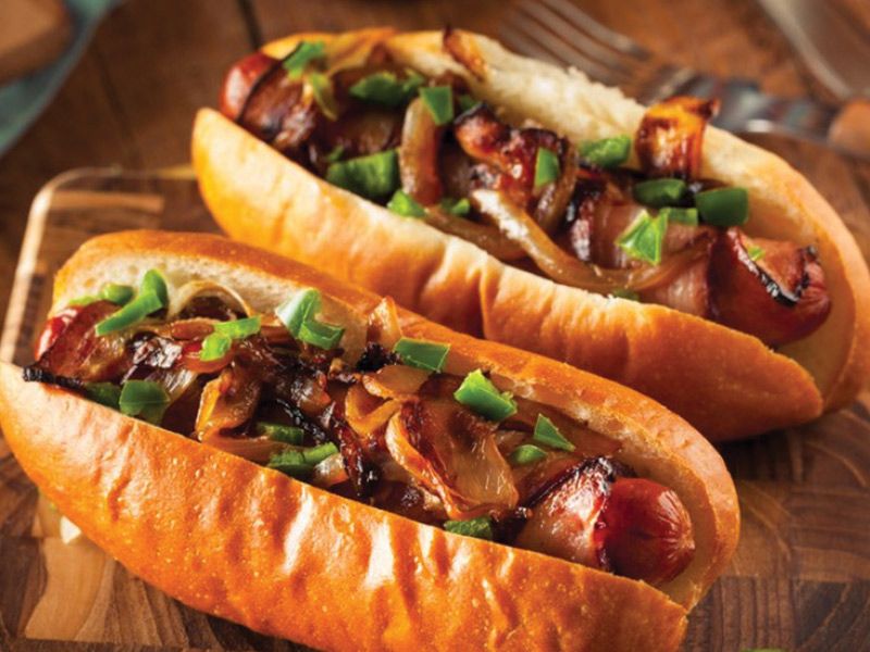 Fried Sausage Sandwich
